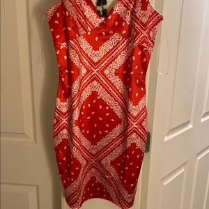 Red Paisley Women's Dress
